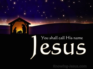 Matthew 1:21 You Shall Call His Name Jesus (black)